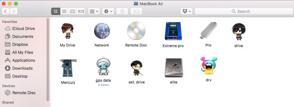 Customise any Mac folder, file or hard drive icon