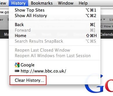 Clear Safari History Screenshot