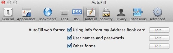 Disable Safari Autofill screenshot