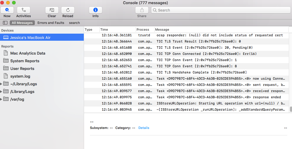 mac check logs for camera use 2017 mac check logs for camera use 2017