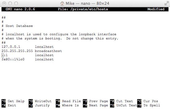 edit host file on mac for adobe